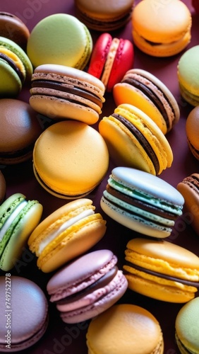 Wallpaper Mural macaroons on a table Torontodigital.ca