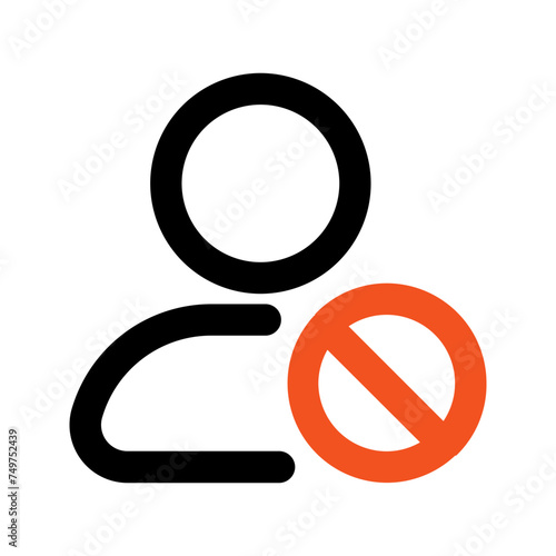 block user outline color icon
