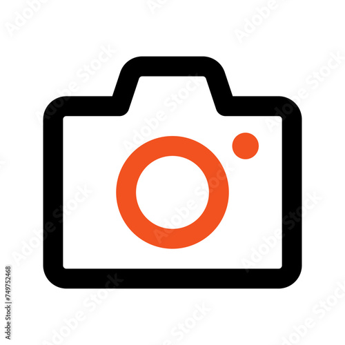 camera outline color icon