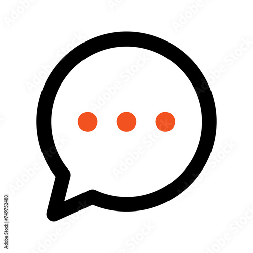 chat bubble outline color icon