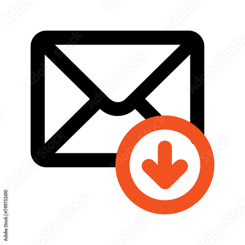 inbox outline color icon