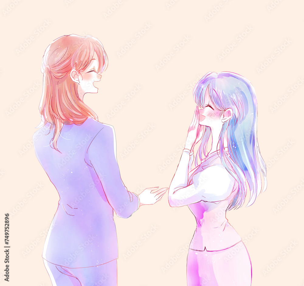 和やかな雰囲気の女性会社員