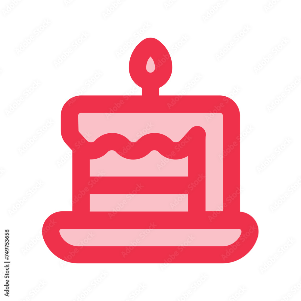 Fototapeta premium cake outline fill icon