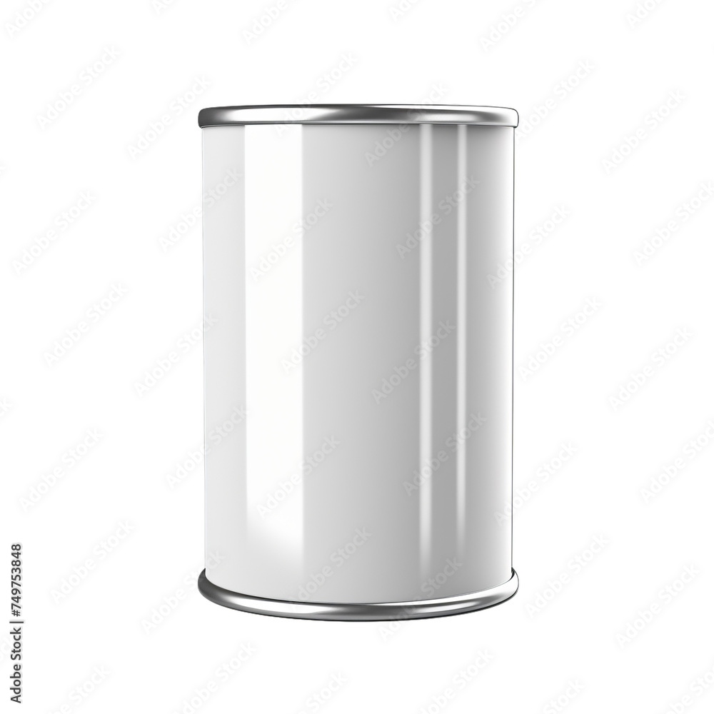 A blank metal snack canister isolated on transparent background, png A blank metal snack canister isolated on transparent background, png