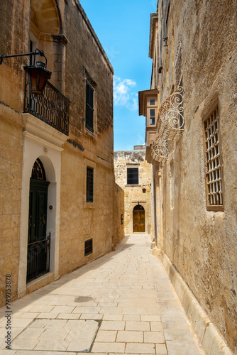 Pedestrian Alley in Mdina Old City - Malta