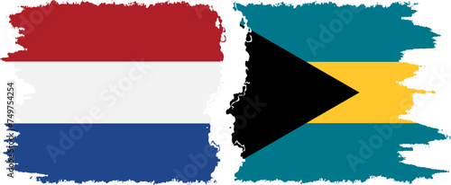 Bahamas and Netherlands grunge flags connection vector Free Download Bahamas and Netherlands grunge flags connection vector - GFXLoad