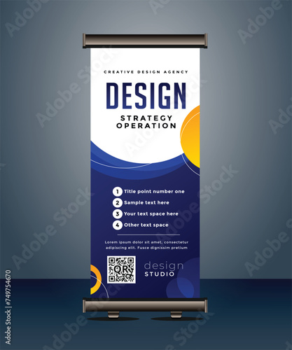 vector corporate business roll up banner standee pull up banner x banner template design 