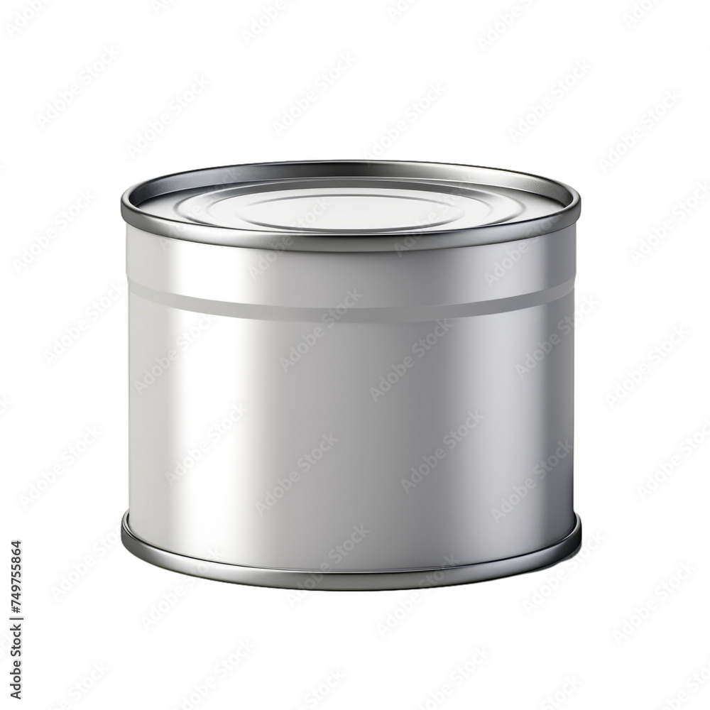 Isolated metal tin can on transparent background Isolated metal tin can on transparent background