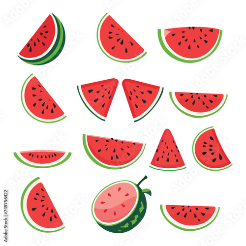 Fototapeta Naklejka Na Ścianę i Meble -  different slice of watermelon