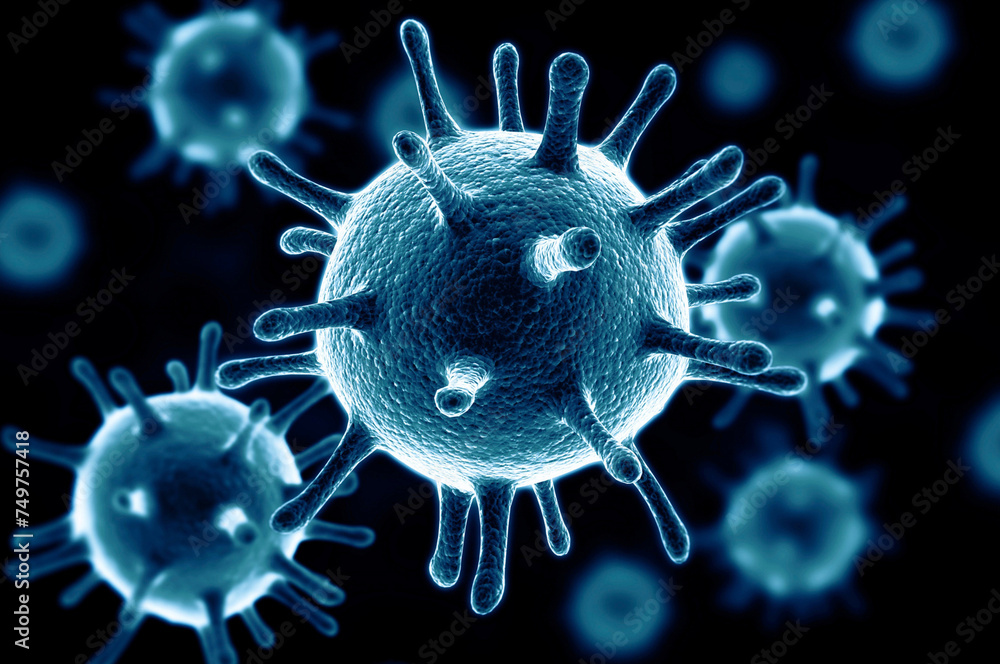Influenza virus that can cause the flu - obrazy, fototapety, plakaty 