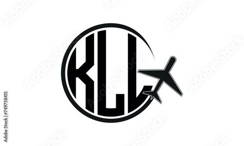 KLL three initial letter circle tour & travel agency logo design vector template. hajj Umrah agency, abstract, wordmark, business, monogram, minimalist, brand, company, flat, tourism agency, tourist photo