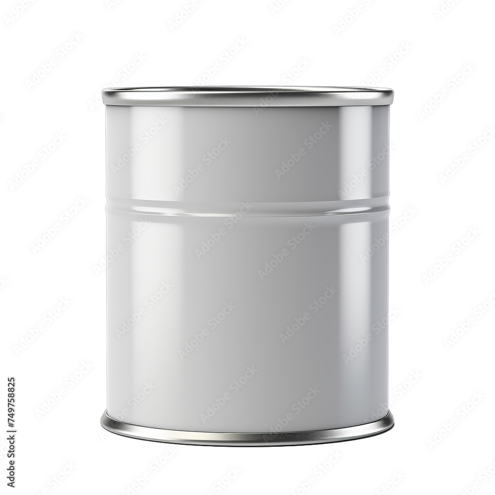 A blank metal tin with a screw-on lid isolated on transparent background, png A blank metal tin with a screw-on lid isolated on transparent background, png