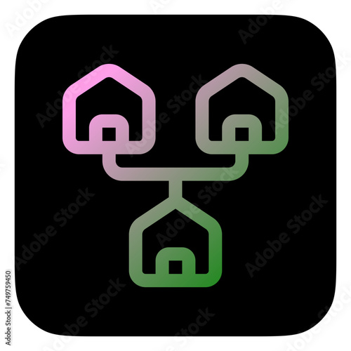Editable local, home, network, LAN, connection vector icon. Remote work, job, profession, freelance. Part of a big icon set family. Perfect for web and app interfaces, presentations, infographics, etc