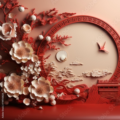 Chinese new year background banner no text