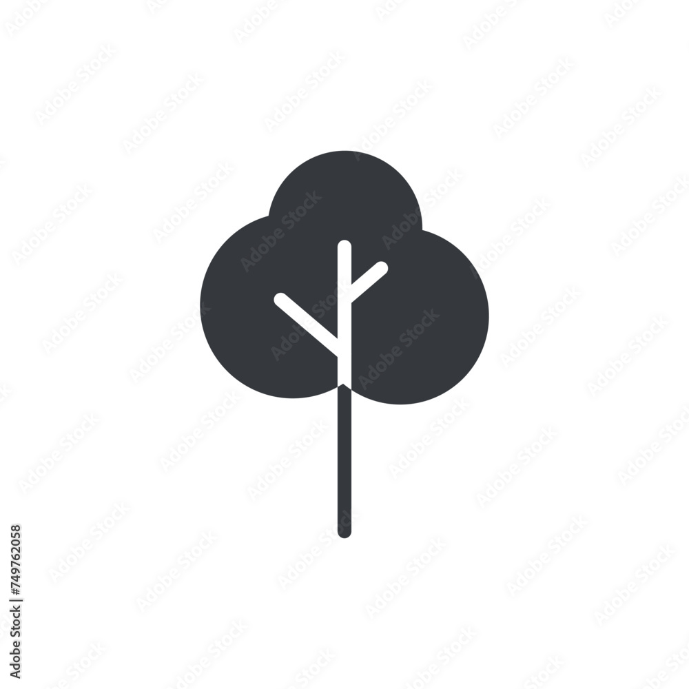 Tree symbol vector illustration, Tree black icon isolated on white background Tree symbol vector illustration, Tree black icon isolated on white background