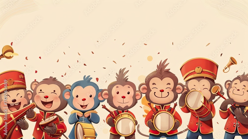 Greeting Card and Banner Design for Marching Band Day Background Greeting Card and Banner Design for Marching Band Day Background