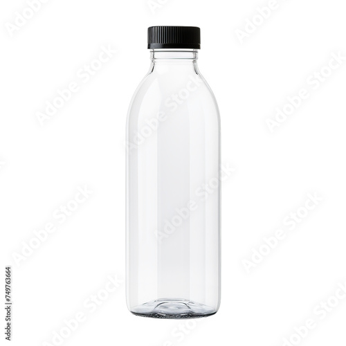 A blank PET plastic bottle isolated on transparent background, png