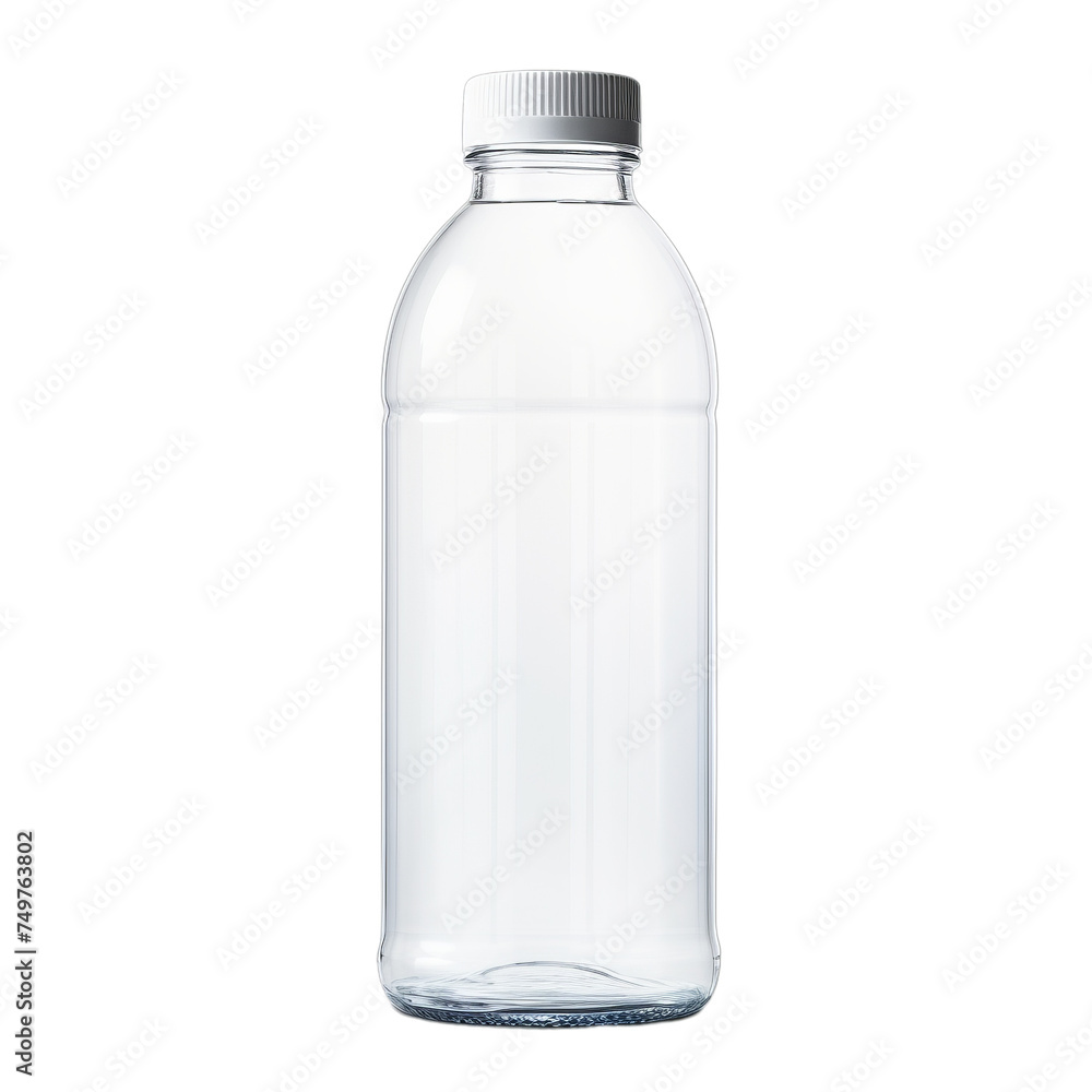A blank PET plastic bottle isolated on transparent background, png A blank PET plastic bottle isolated on transparent background, png