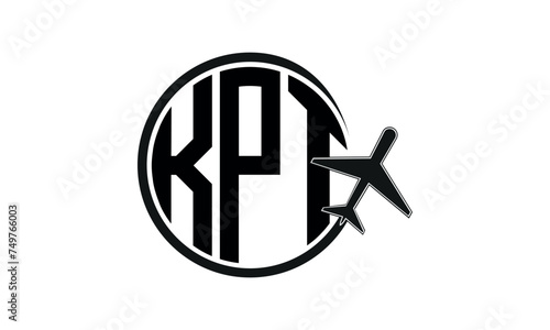 KPT three initial letter circle tour & travel agency logo design vector template. hajj Umrah agency, abstract, wordmark, business, monogram, minimalist, brand, company, flat, tourism agency, tourist photo