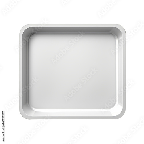 A blank plastic blister tray with dividers isolated on transparent background, png