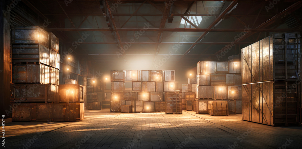 Massive Warehouse Packed With Boxes