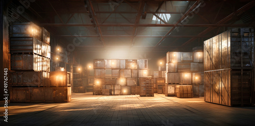 Massive Warehouse Packed With Boxes