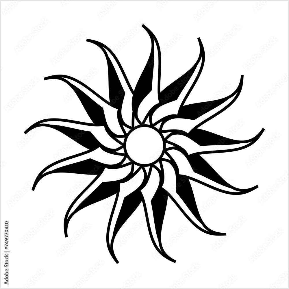 Tribal Tattoo Sun M_2208006