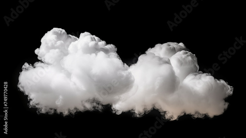 Clouds set isolated on black background for removing background . White cloudiness, mist or smog background.