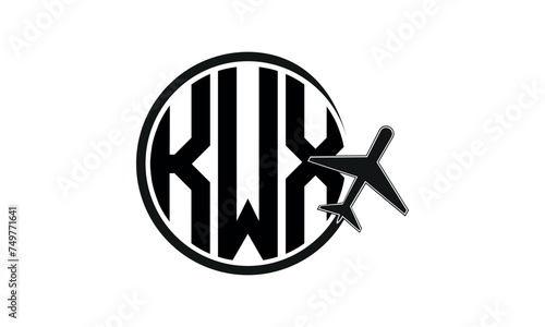 KWX three initial letter circle tour & travel agency logo design vector template. hajj Umrah agency, abstract, wordmark, business, monogram, minimalist, brand, company, flat, tourism agency, tourist
