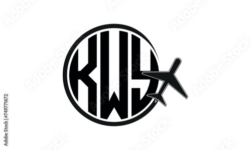 KWY three initial letter circle tour & travel agency logo design vector template. hajj Umrah agency, abstract, wordmark, business, monogram, minimalist, brand, company, flat, tourism agency, tourist