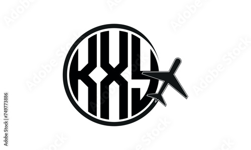 KXY three initial letter circle tour & travel agency logo design vector template. hajj Umrah agency, abstract, wordmark, business, monogram, minimalist, brand, company, flat, tourism agency, tourist