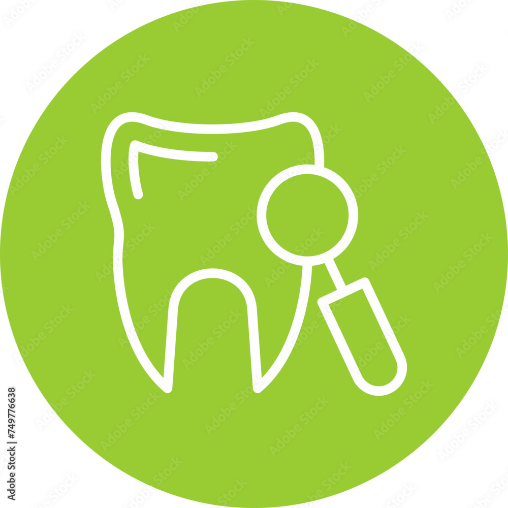 Dental Care Vector Line Multi Circle Dental Care Vector Line Multi Circle