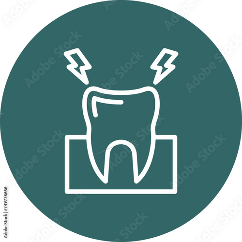 Toothache Vector Line Multi Circle
