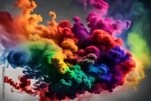 background with rainbow