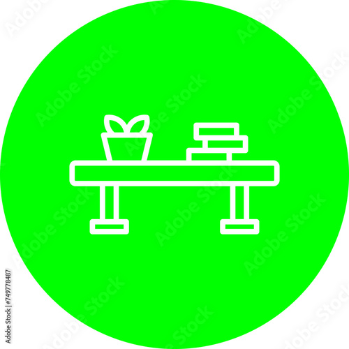 Office Table Vector Line Multi Circle