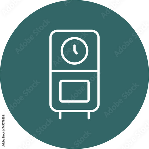 Cuckoo Clock Vector Line Multi Circle