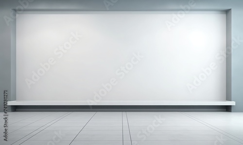 an empty art museum wall with space for digital displays  photo