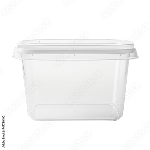 Obraz na płótnie A blank plastic deli container isolated on transparent background, png w salonie