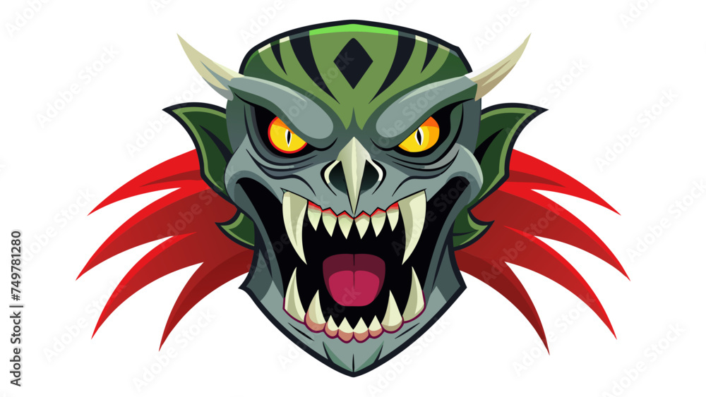 Obraz premium Halloween monster beast spooky scary element.