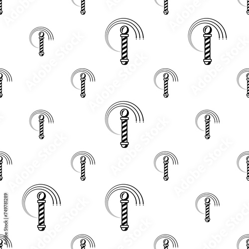 Barber Pole Icon Seamless Pattern Y_2301001