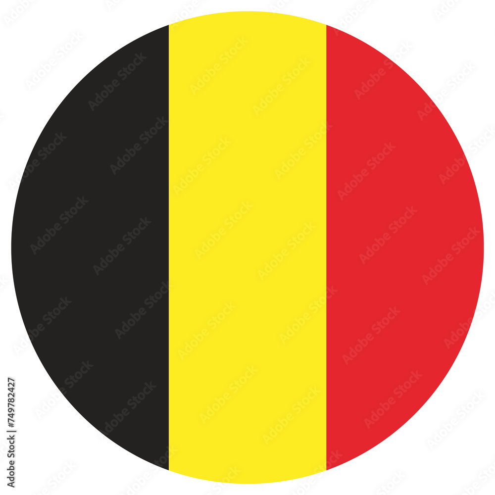 Fototapeta premium belgium national flag, transparent background