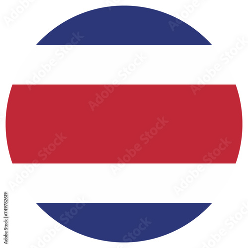 costa rica national flag, transparent background photo