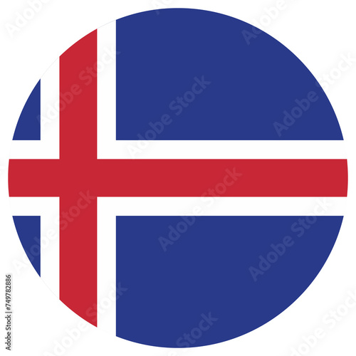 iceland national flag, transparent background