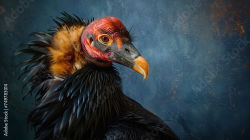 California Condor Studio Portrait With Majestic