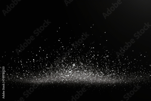 silver particles on a plain black background