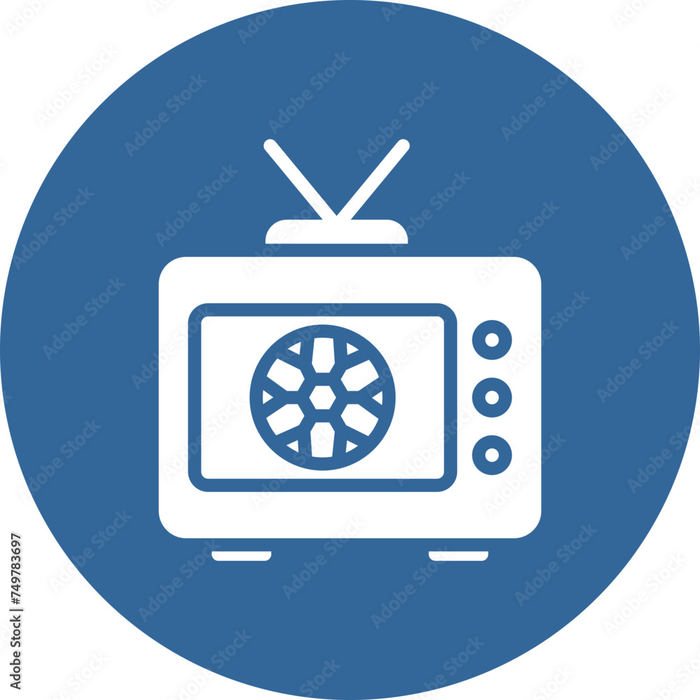 Television Vector Glyph Multi Circle Television Vector Glyph Multi Circle