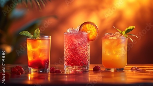 Tropical Cocktails, Fruit-Infused Drinks, Colorful Cocktails, Flavorful Fruit Drinks.