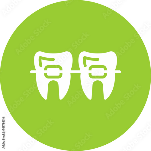 Braces Vector Glyph Multi Circle