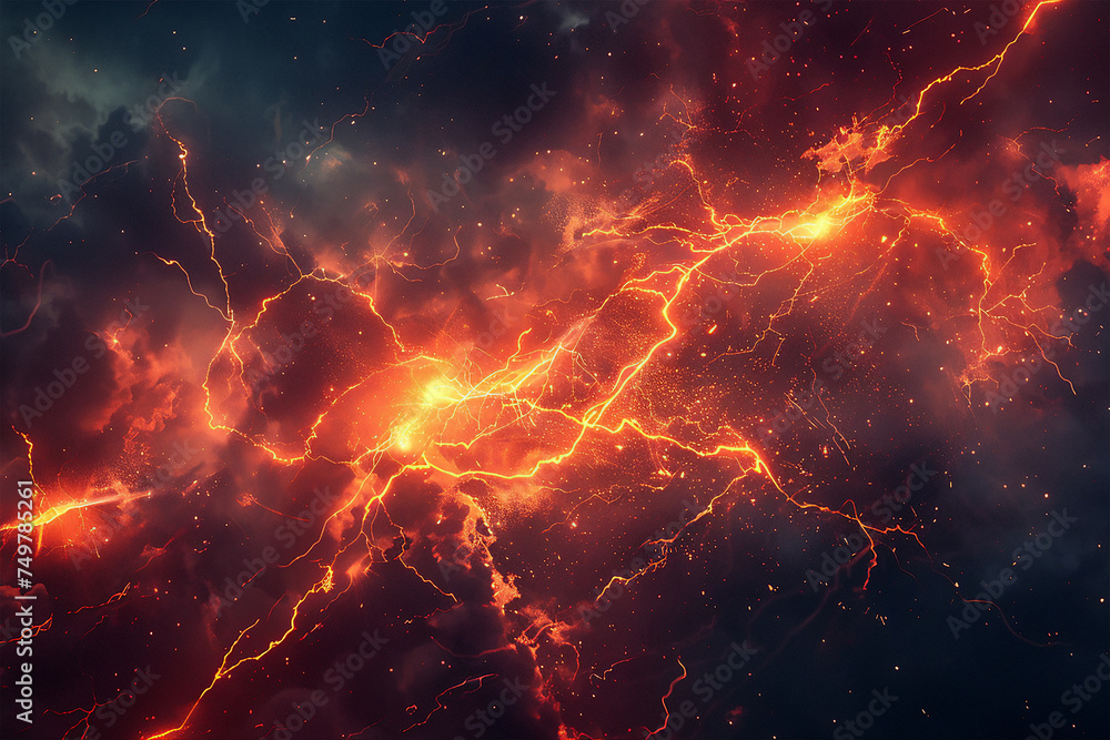 Cool background of cumulonimbus clouds and lightning Cool background of cumulonimbus clouds and lightning