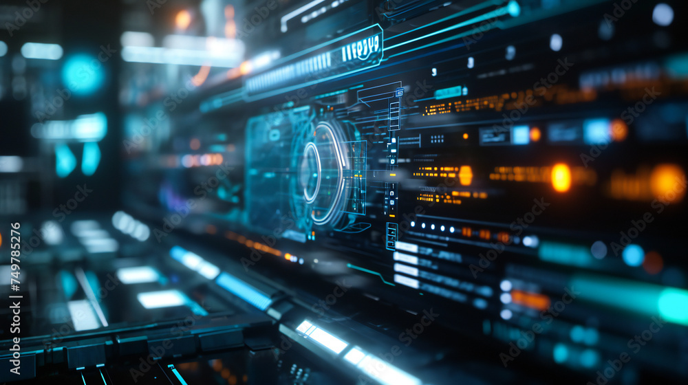 Fototapeta premium Futuristic computer interface